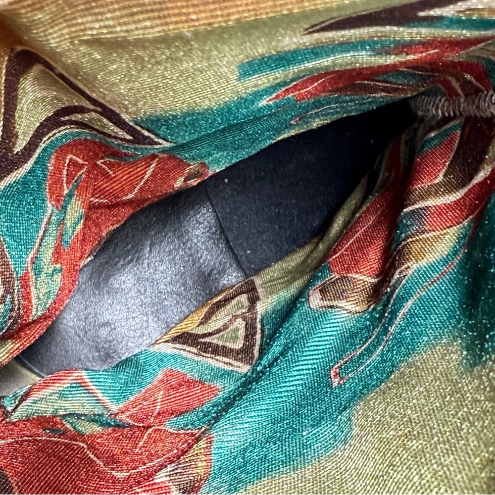 Vintage Zodiac Black Leather Heeled Cowgirl Boots - Picture 7 of 14